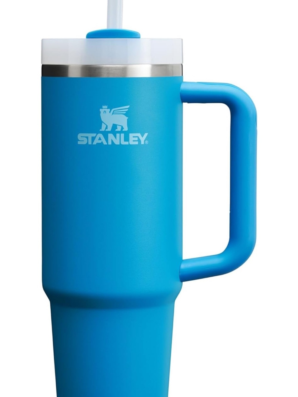 Stanley quencher 30 oz Bright Blue Insulated Mug with Handle and Straw Lid